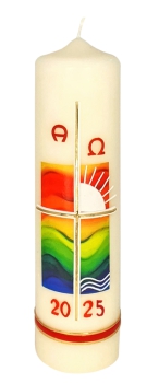 Ostertischkerze 270/70 mm, Dek. 3396